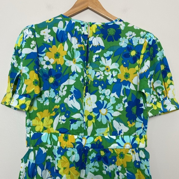 Walter Baker Kasey Dress Floral Mini Ruffle Hem Short Sleeves Size XL - Picture 8 of 16